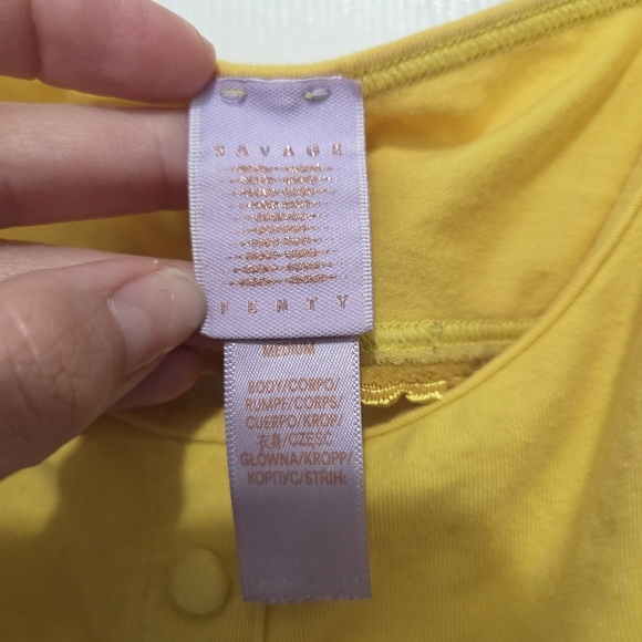 Savage X Fenty Yellow Cotton Wireless Adjustable Straps Unlined Bralette Sz M - Picture 6 of 8